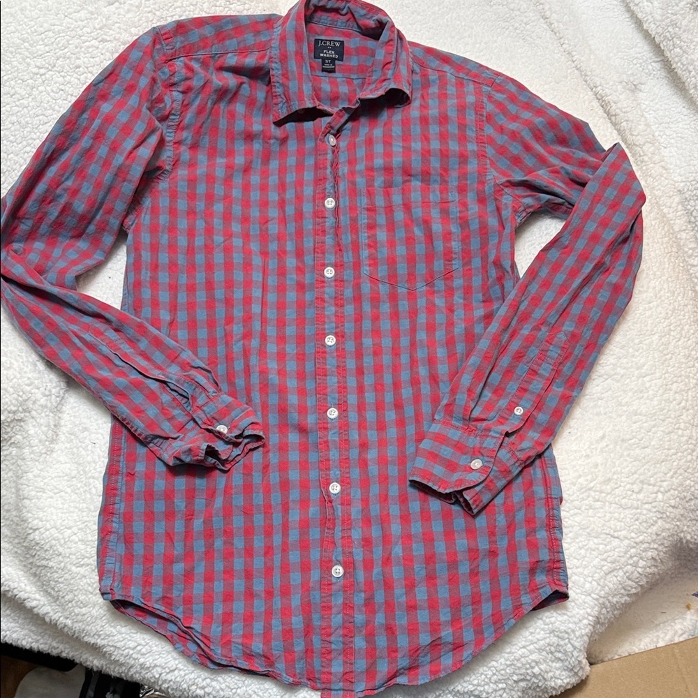 J. Crew Red and Blue Checkered Button Down Shirt